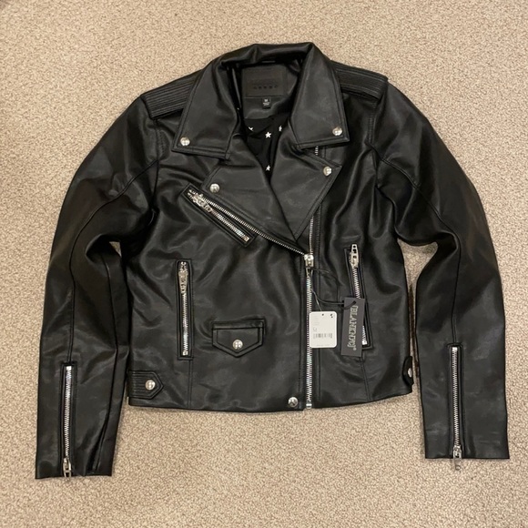 Blank NYC Jackets & Blazers - Free People Leather Jacket (Size: M)